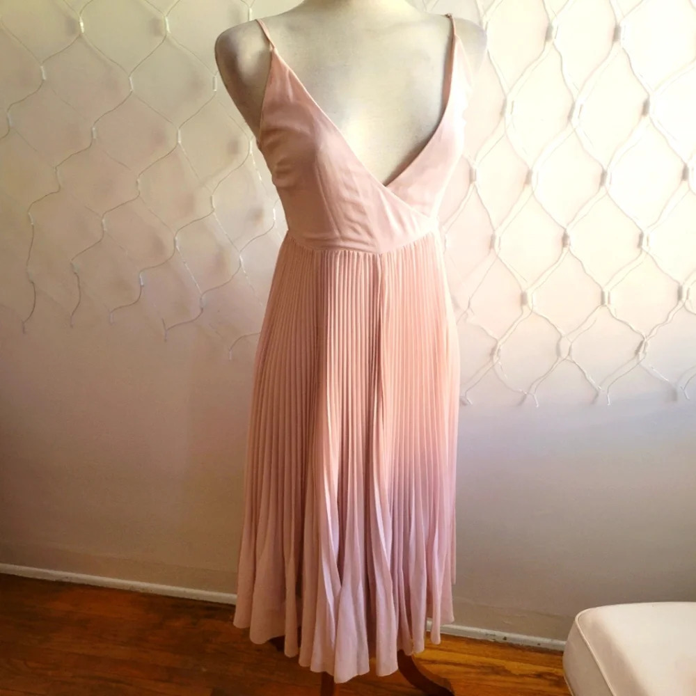 Wilfred Wrap Dress / Crossover / Pleated / Size X-Small